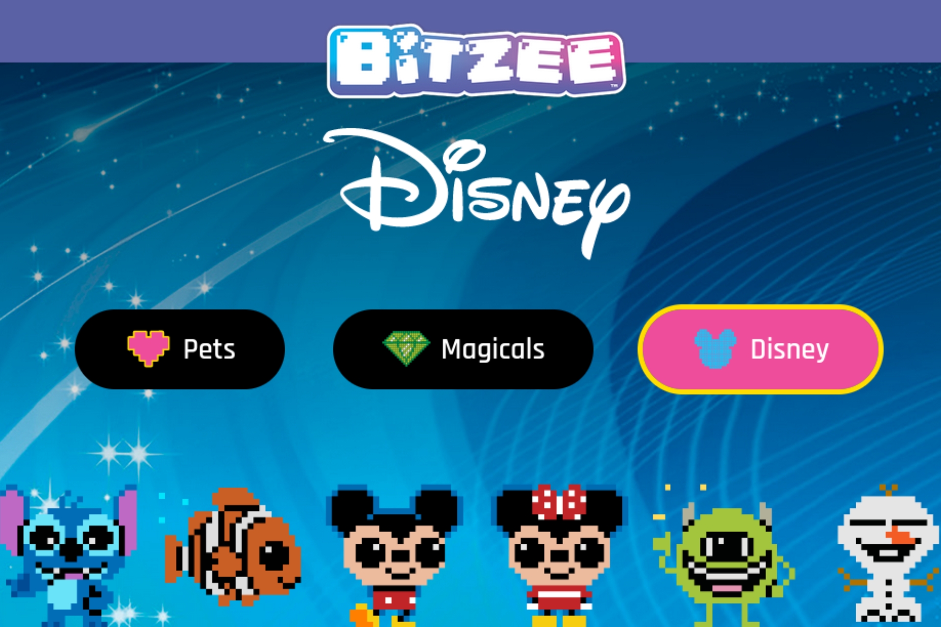 Les nouveaux Bitzee Disney et Magicals