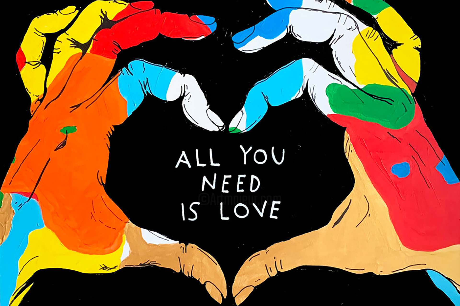 all you need is love multicolore
