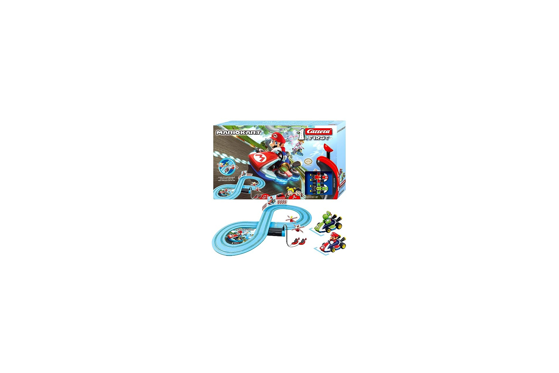 Carrera FIRST Nintendo Mario Kart – Circuit de course électrique avec  voitures miniatures Mario et Luigi – Jouet pour enfants à partir de 3 ans