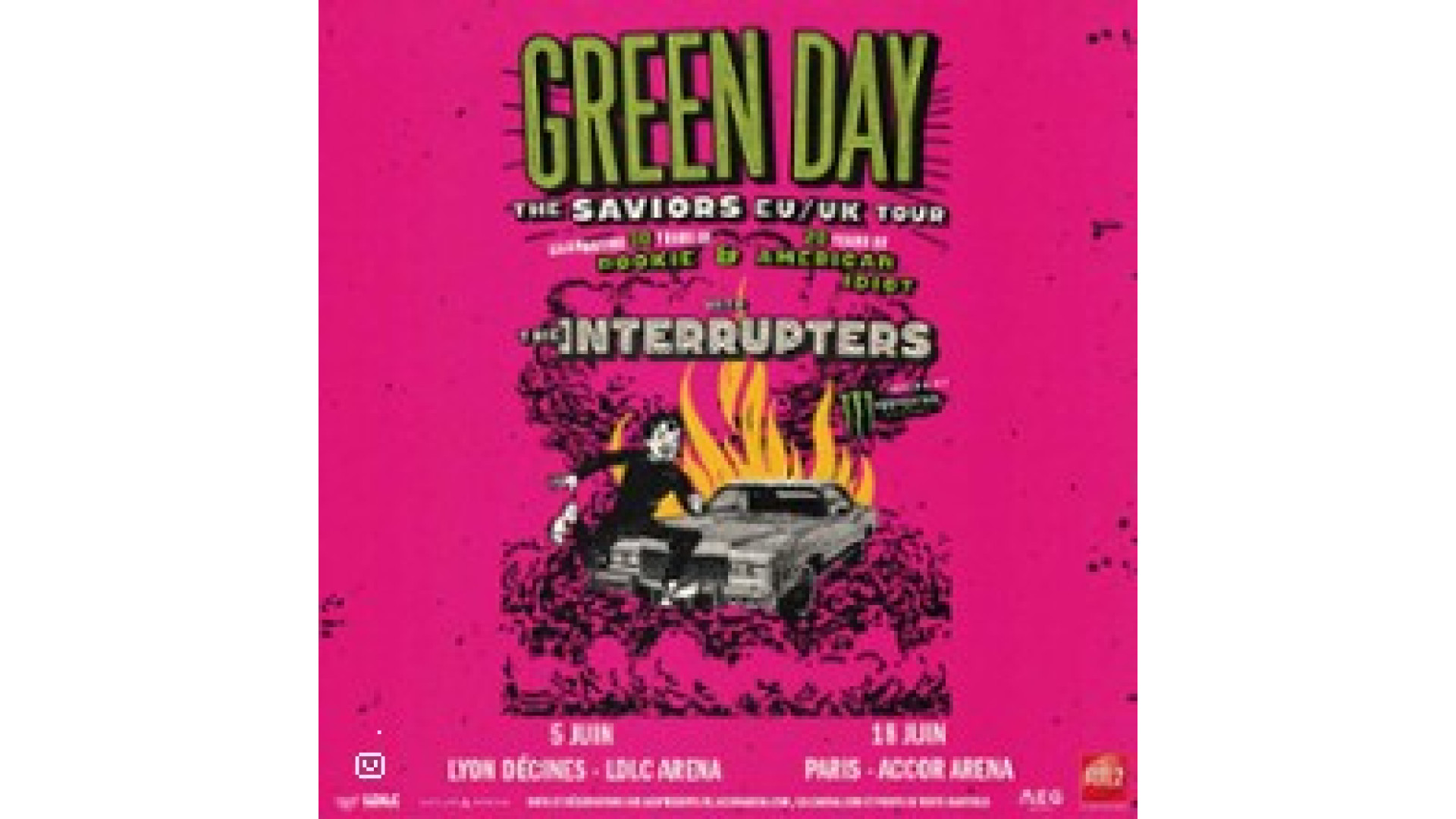 Concert Green Day à Decines Charpieu