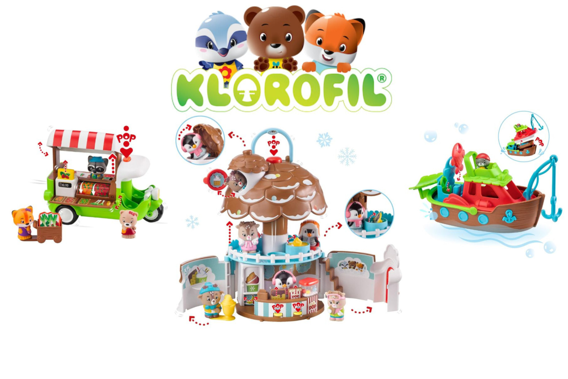 Klorofil- Famille Browny Personnages À Collectionner, 700300, Multicolore