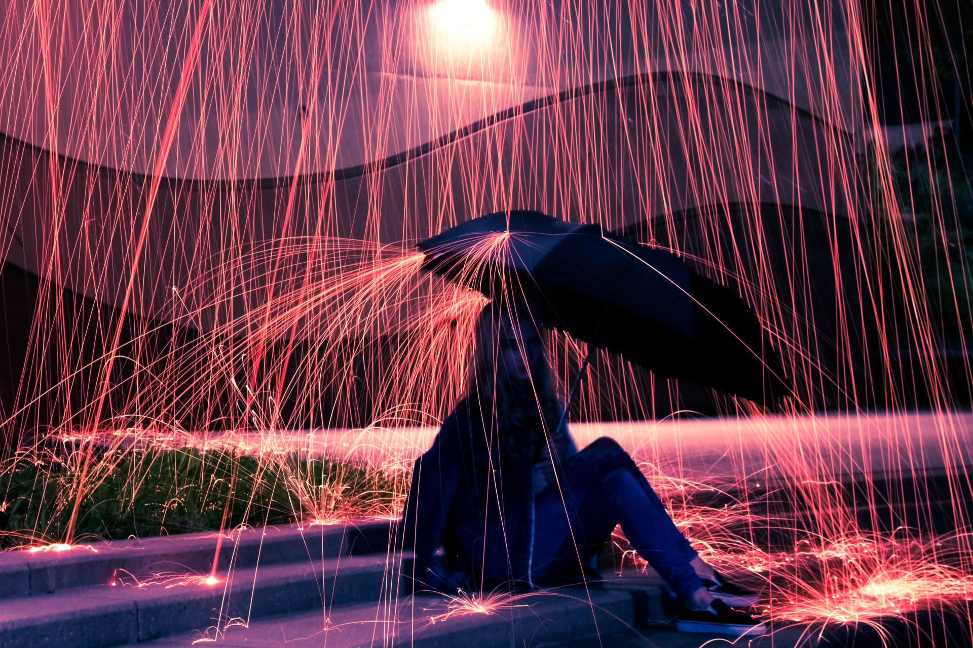 Parapluie et tristesse