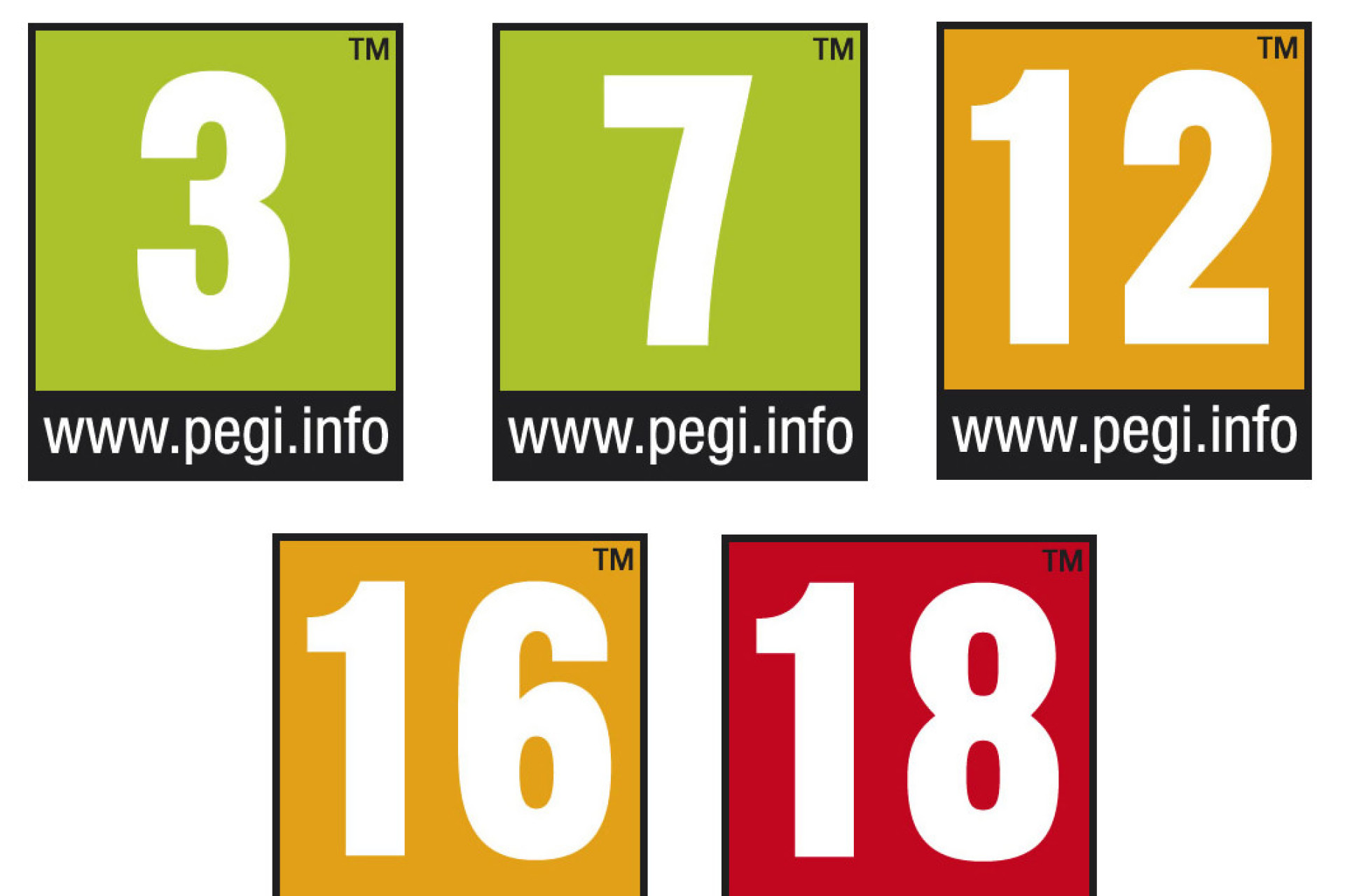Logo des tranches d'âge PEGI pour les jeux vidéo