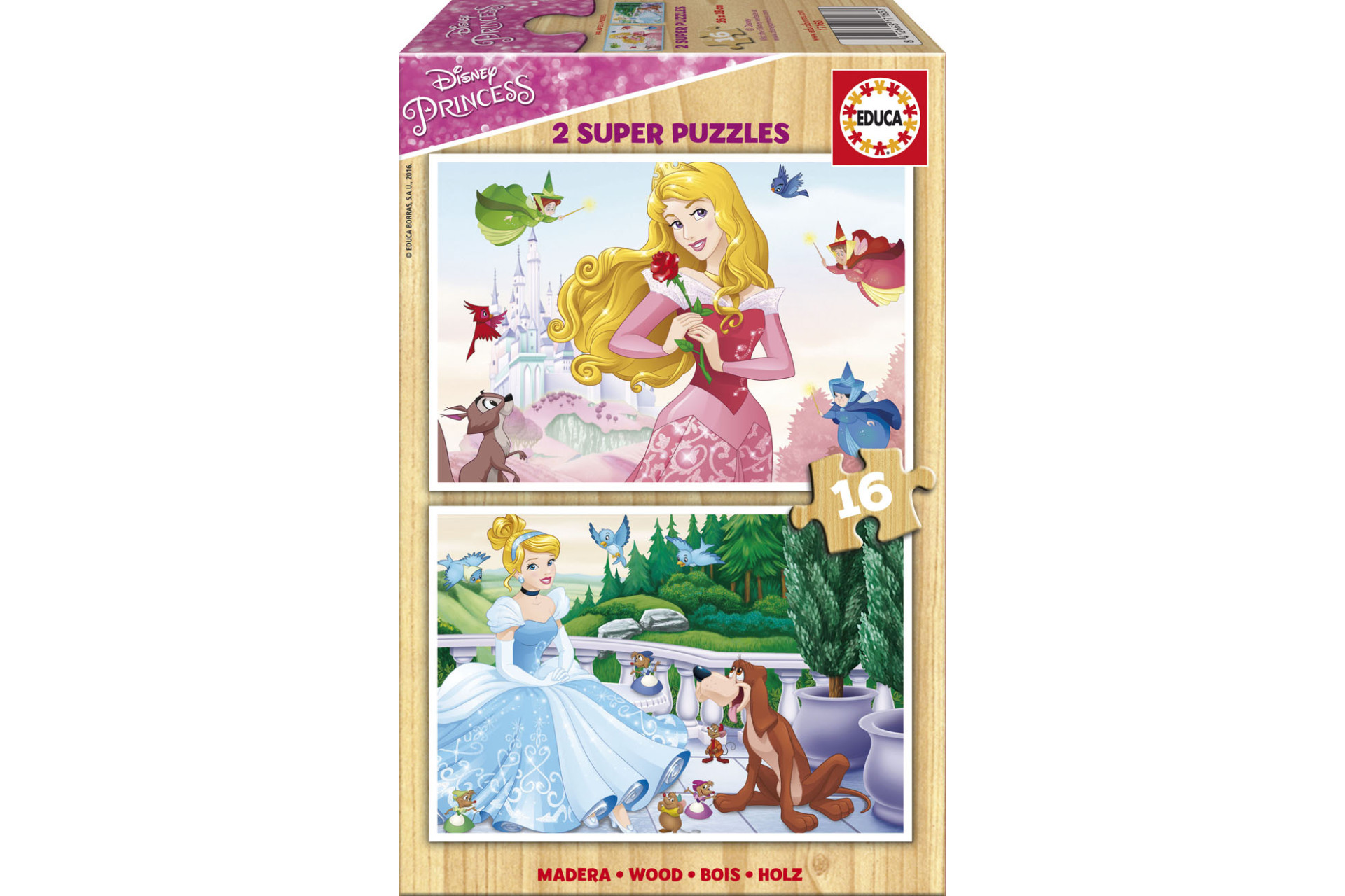 Acheter 2 Puzzles en Bois - Princesses Disney Educa
