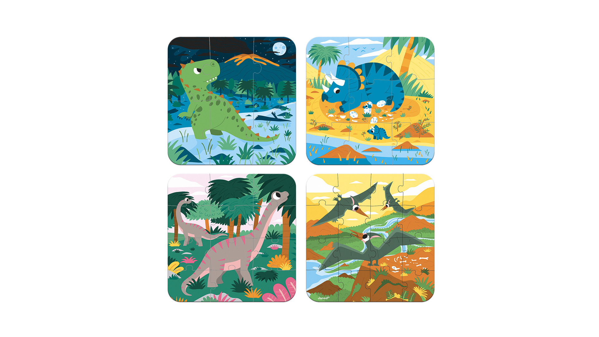Acheter Puzzles Évolutifs Dinosaures 6-9-12-16 Pièces
