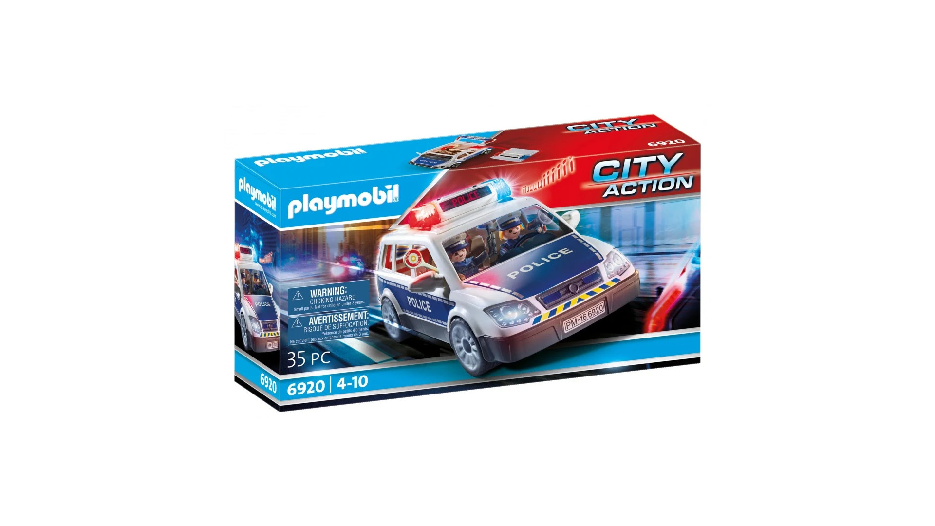 Acheter Playmobil® - Voiture De Policiers Avec Gyrophare Et Sirène - 6920 - Playmobil® City Action
