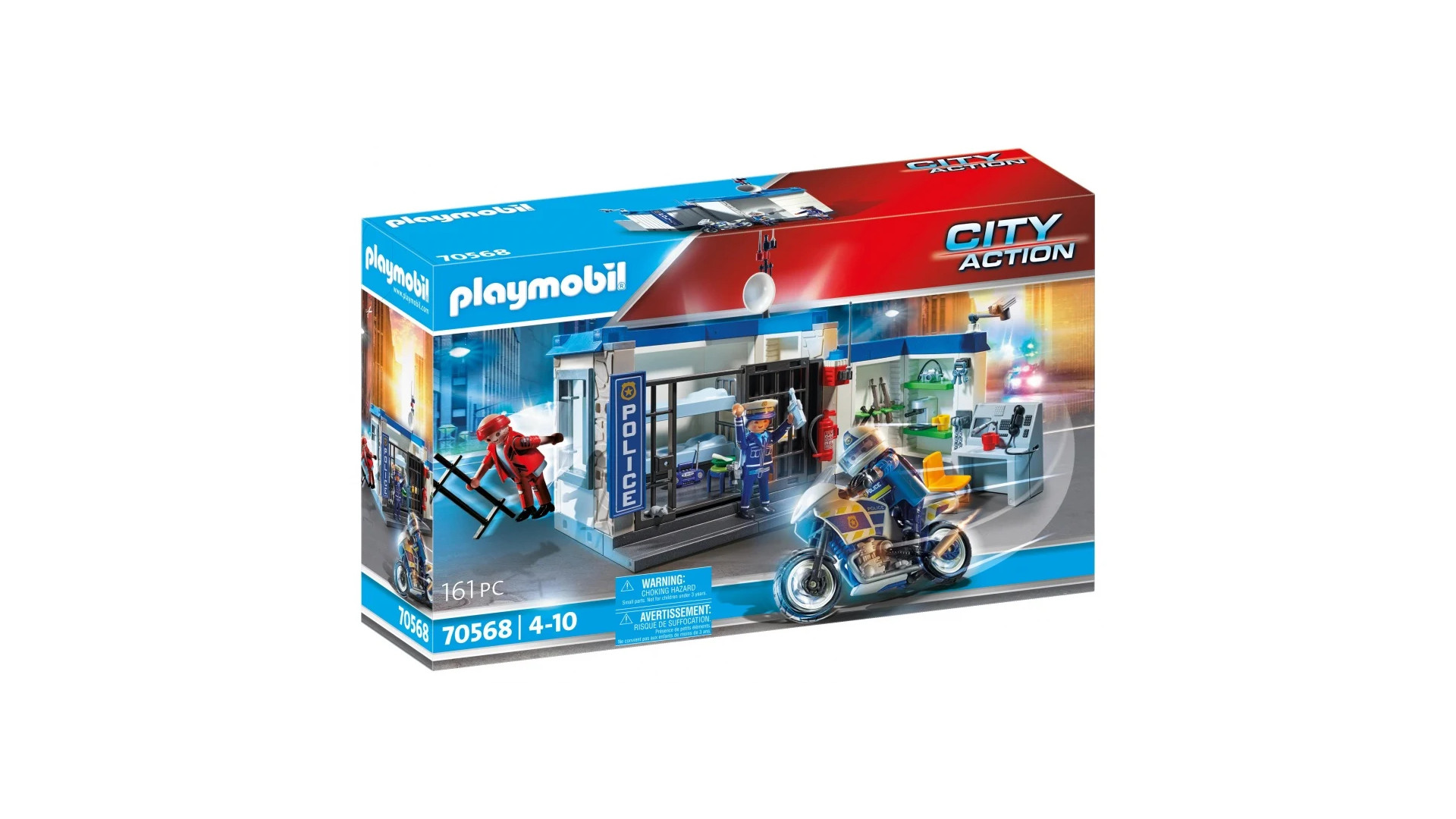 Acheter Playmobil® - Police Poste De Police Et Cambrioleur - 70568 - Playmobil® City Action