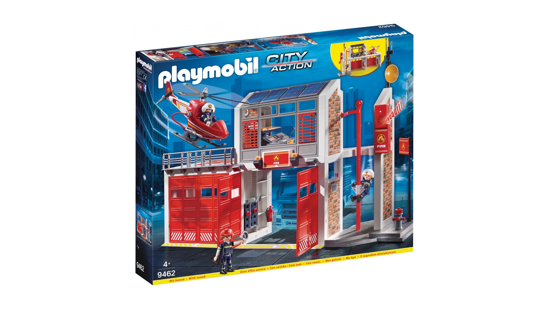 Acheter Playmobil® - Caserne De Pompiers Avec Hélicoptère- City Action - 9462 - Playmobil® City Action