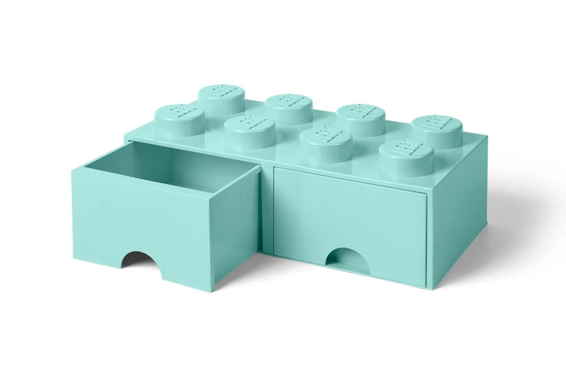 Brique bleue de rangement LEGO® à tiroir et à 8 tenons