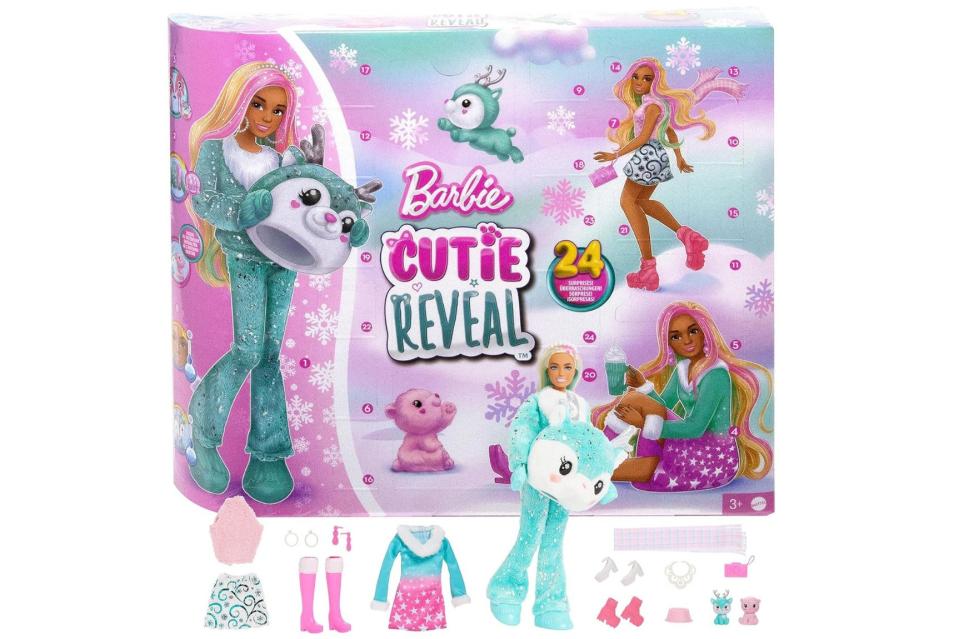 Acheter Calendrier de l’Avent Barbie Cutie Reveal contenant 1 poupée et 24 surprises