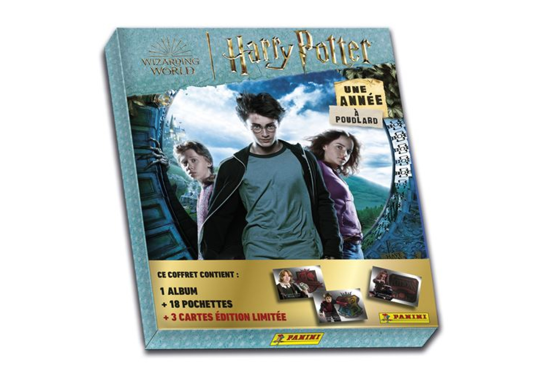 Acheter Carte à collectionner Panini Harry Potter Une année à Poudlard Coffret Album avec 18 pochettes et 3 cartes Édition Limitée