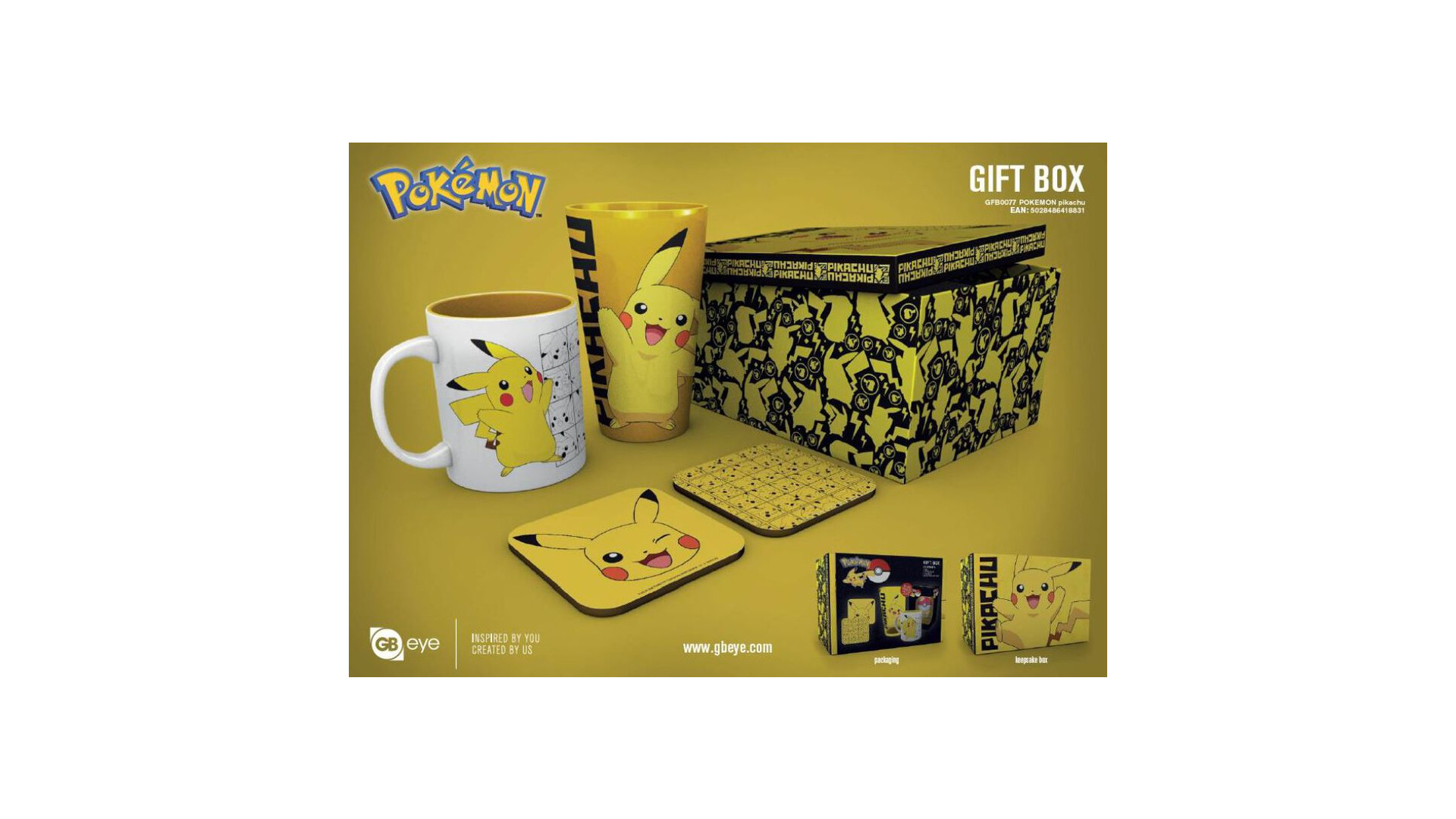 Acheter Coffret Cadeau - Pokemon - Pikachu - Verre Xxl + Mug + 2 Sous-verres