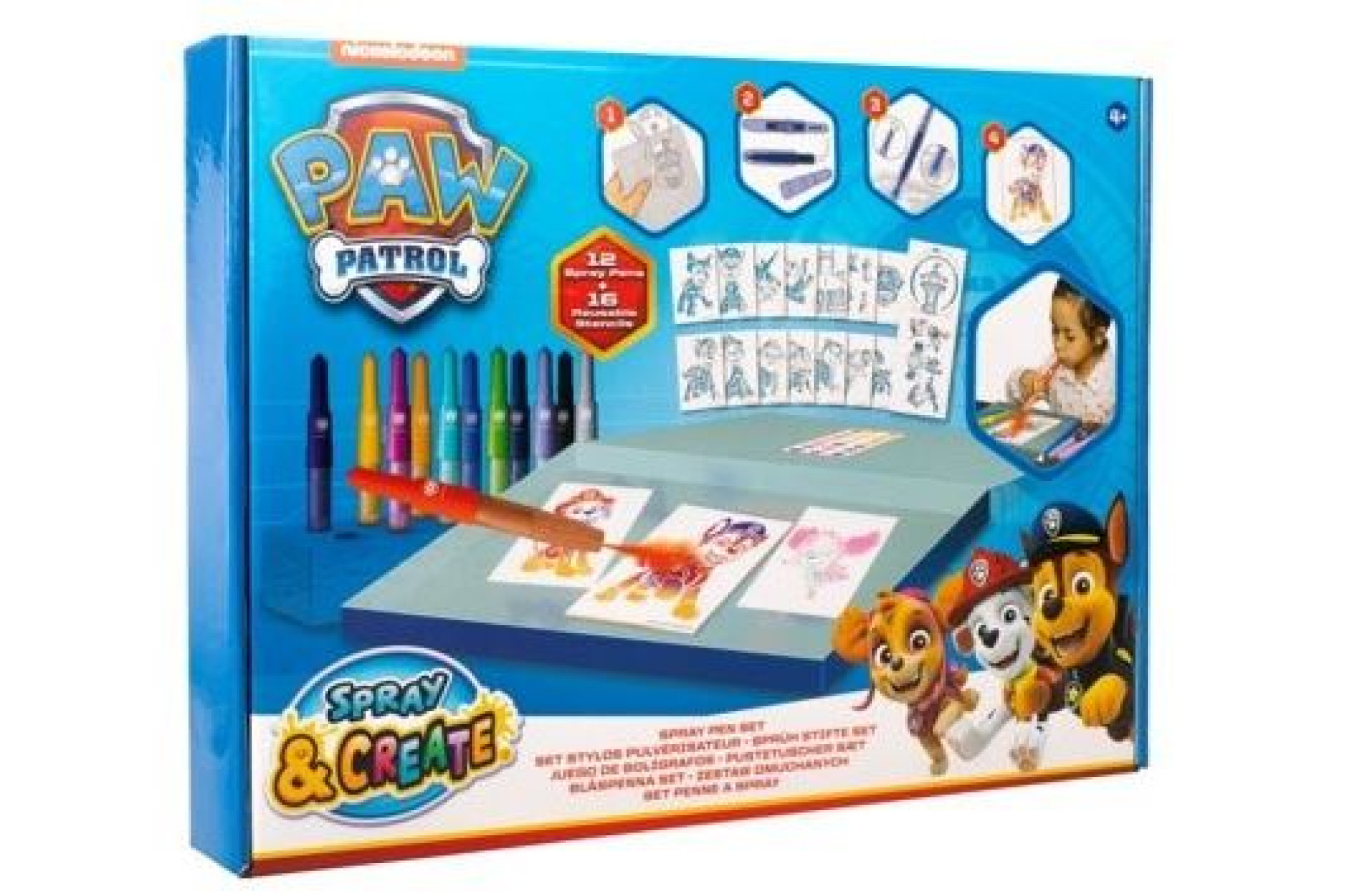 Acheter Dessin et coloriage enfant Canenco Paw Patrol Pat’Patrouille Spray Pen Set Deluxe