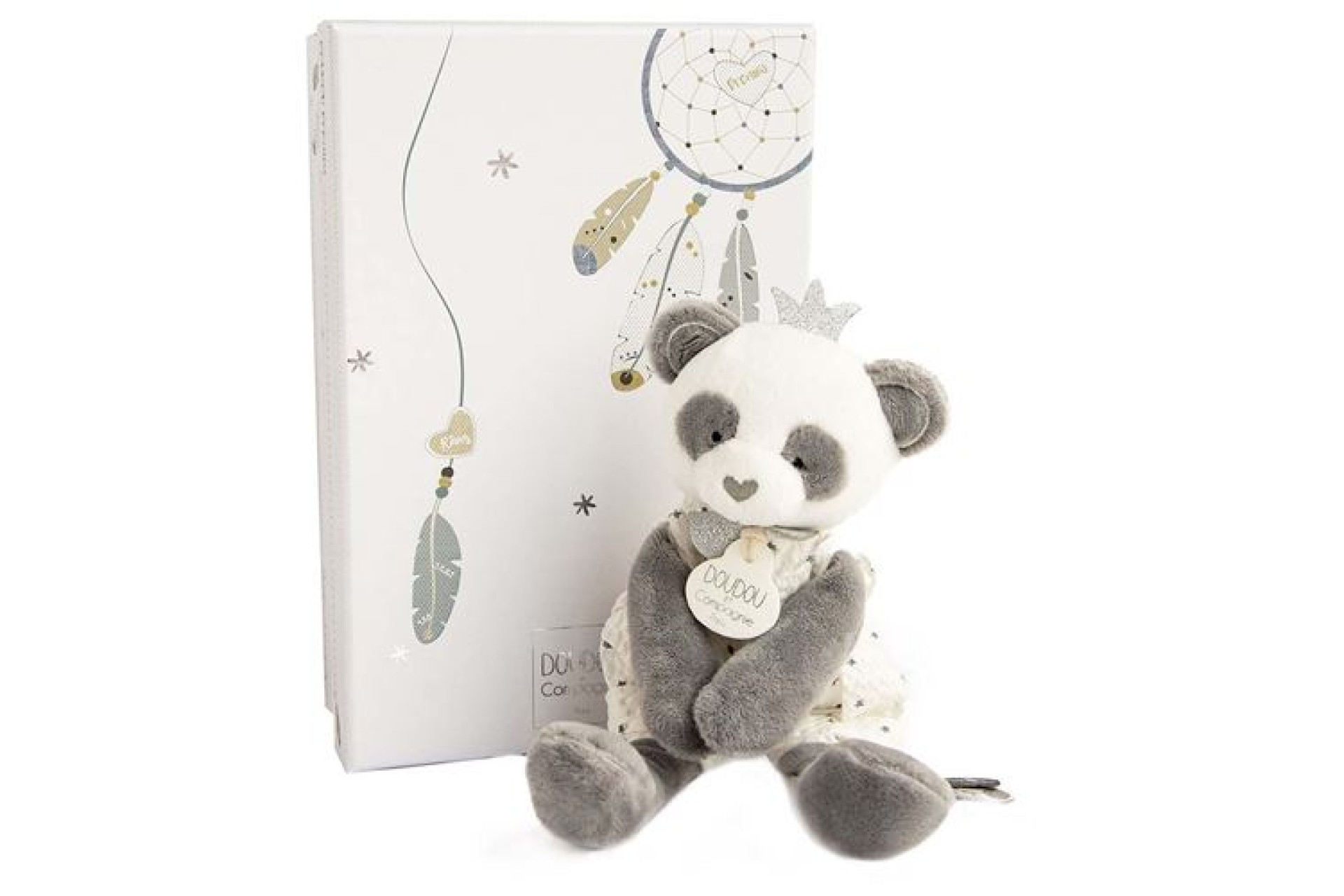 Acheter Doudou Attrape-rêves Ours Panda Doudou et Compagnie Gris et Blanc
