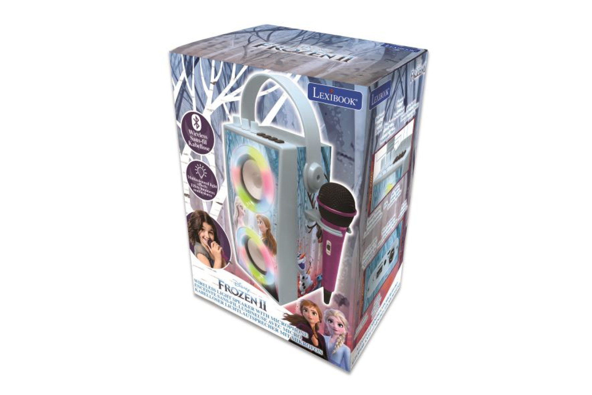Acheter Enceinte Tendance Bluetooth® Lexibook Portable avec micro et effets lumineux La Reine des Neiges