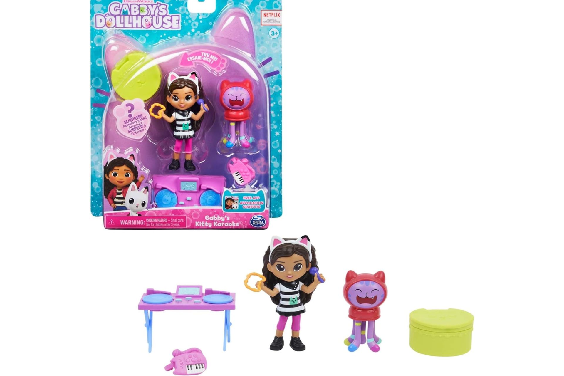 Acheter Gabby et la maison magique - Pack 2 figurines et accessoires - Kitty Karaoké Spin Master