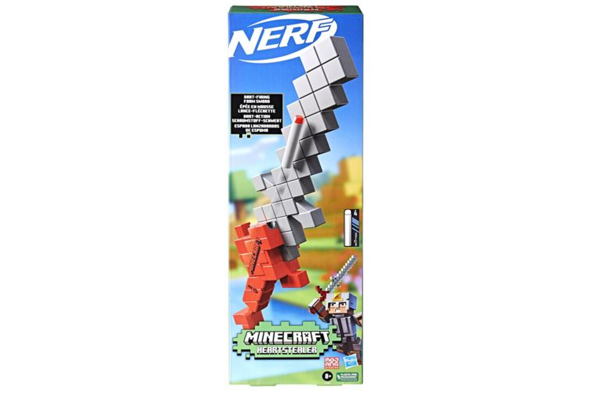 Acheter Jeu de tir Nerf Minecraft épée Heartstealer 4 fléchettes en mousse Nerf Elite lame en mousse lance-fléchette