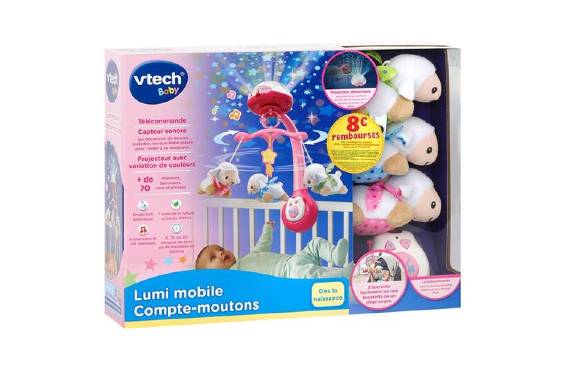 Acheter Jouet interactif Vtech Baby Lumi Mobile Compte-Moutons Rose