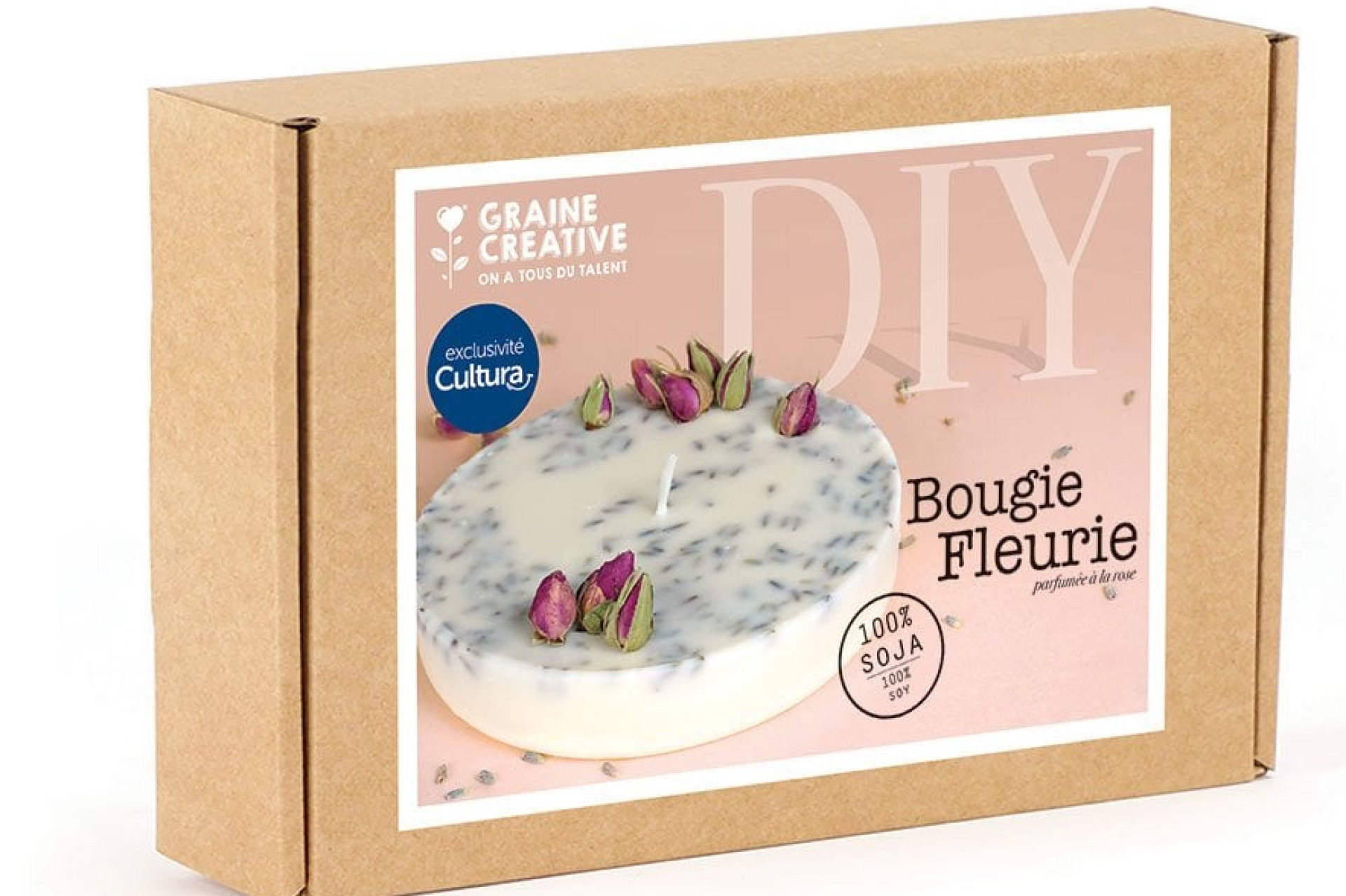 Acheter Kit Bougie Fleurie 100% Soja - Exclusivité Cultura - Graine Créative