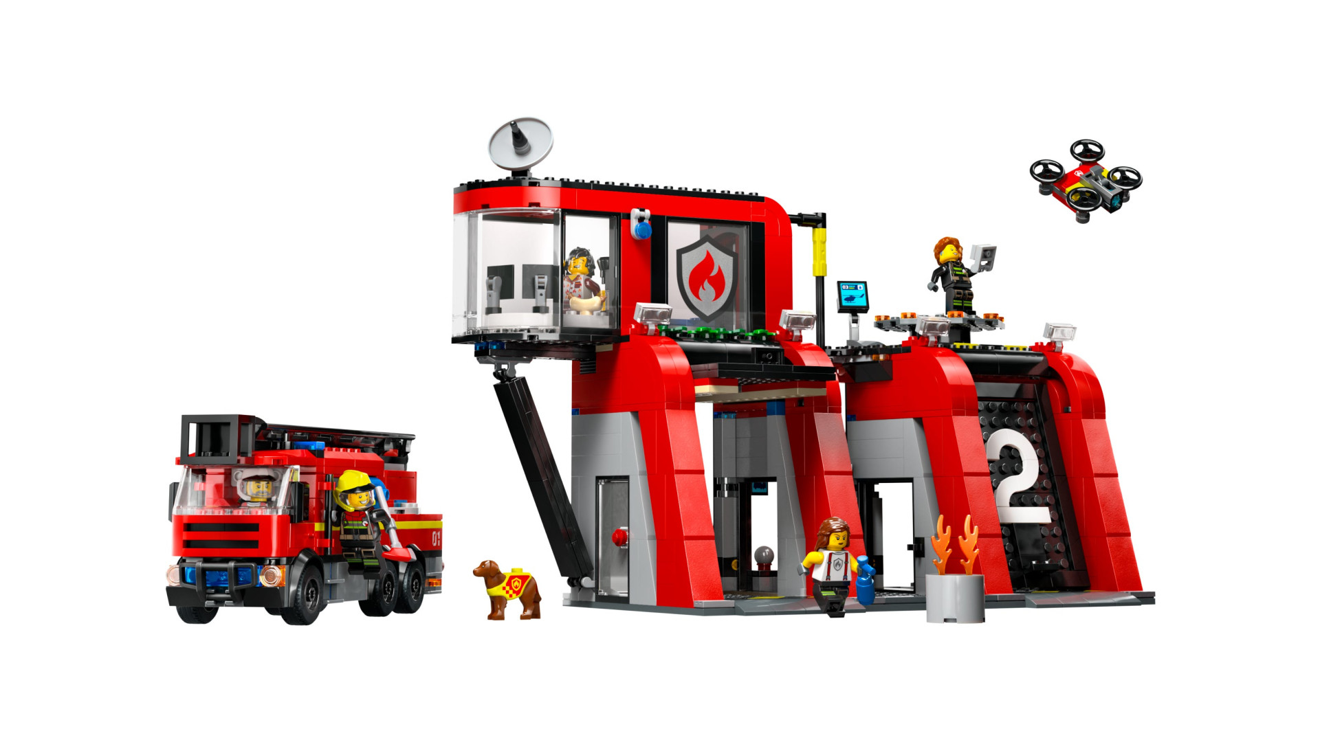Acheter Lego® 60414 - La Caserne Et Le Camion De Pompiers - Lego® City