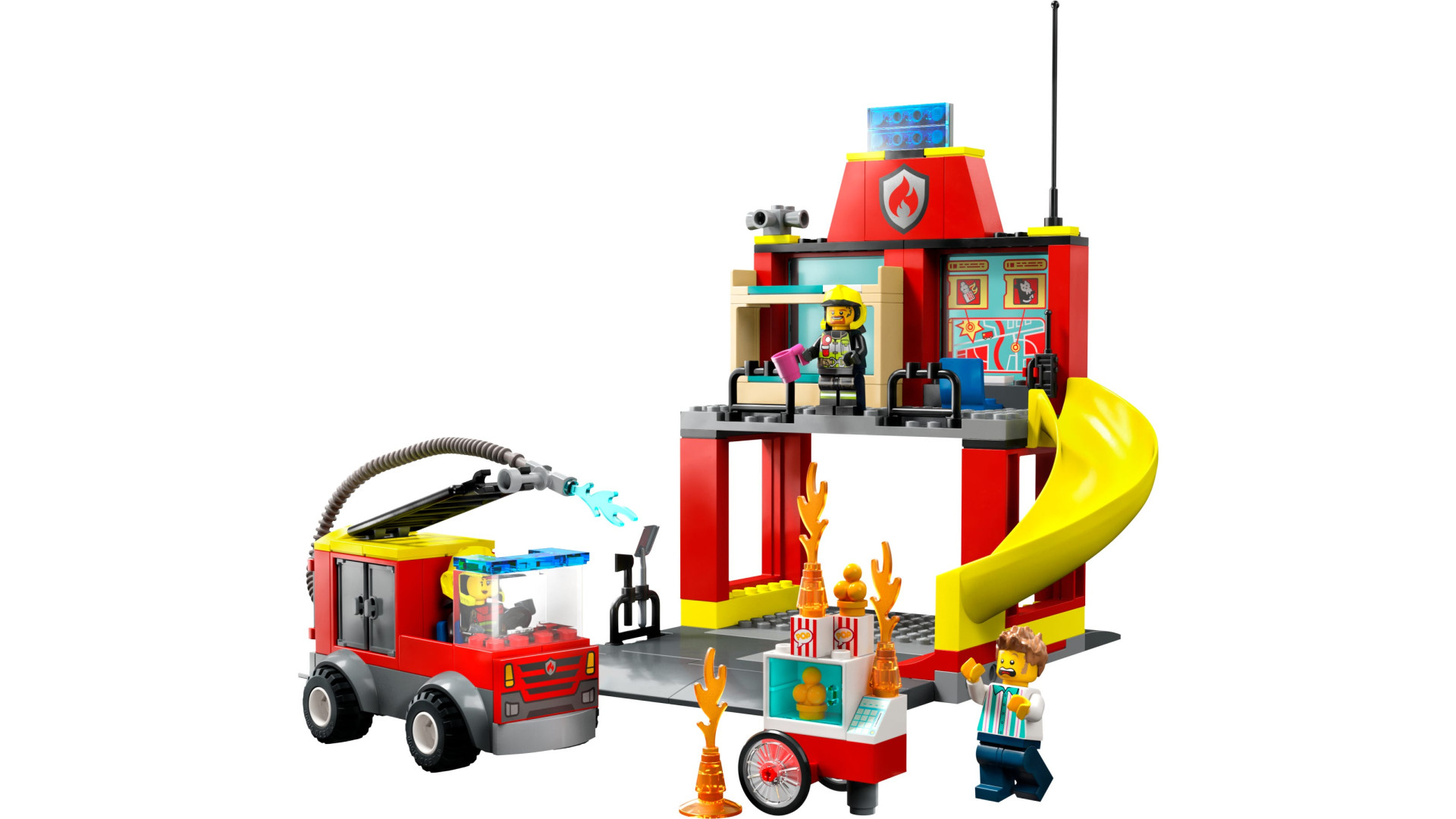 Acheter La Caserne Et Le Camion Des Pompiers - Lego® City - 60375
