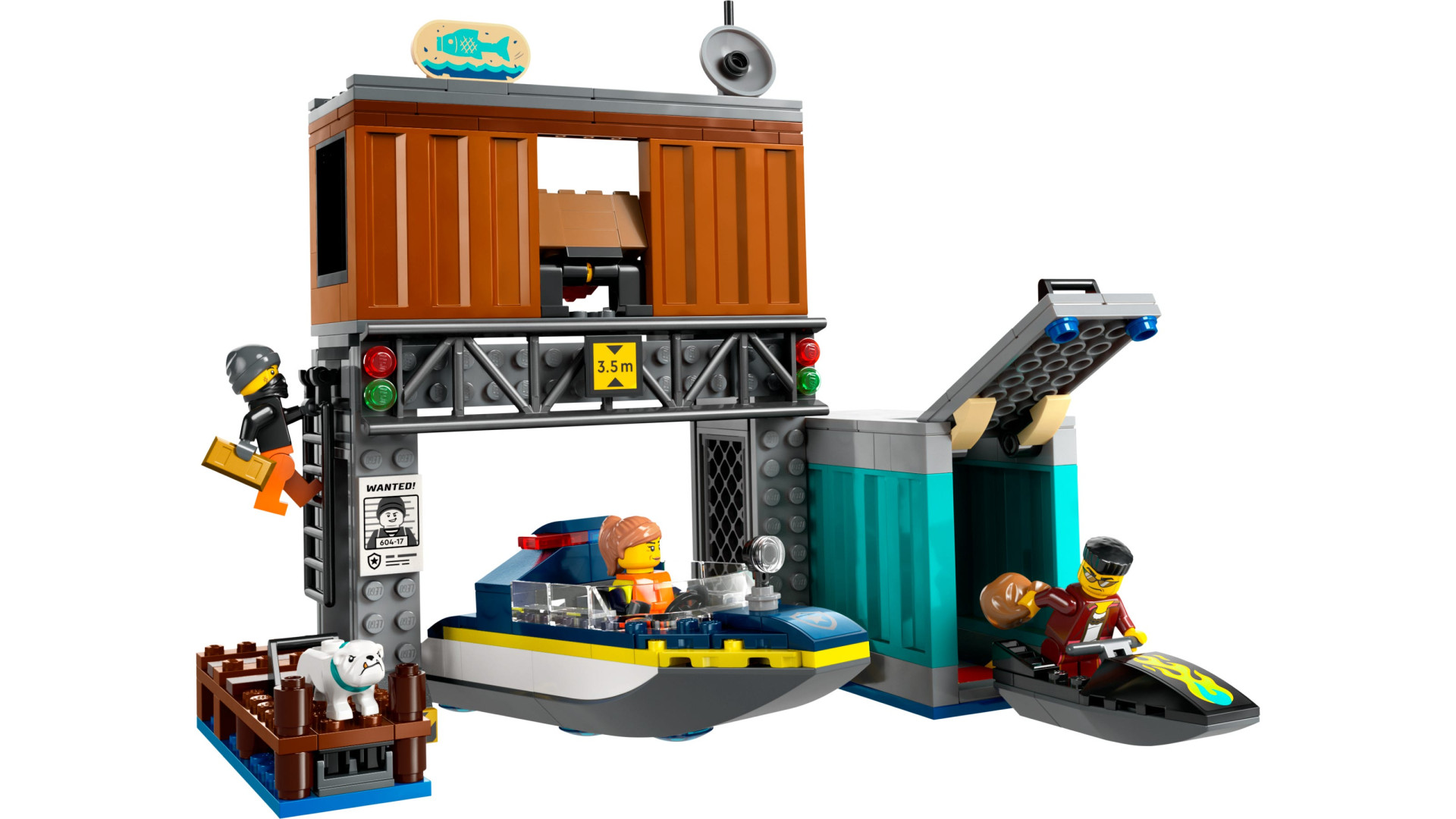 Acheter LEGO Le hors-bord de la police et la cachette des voleurs
