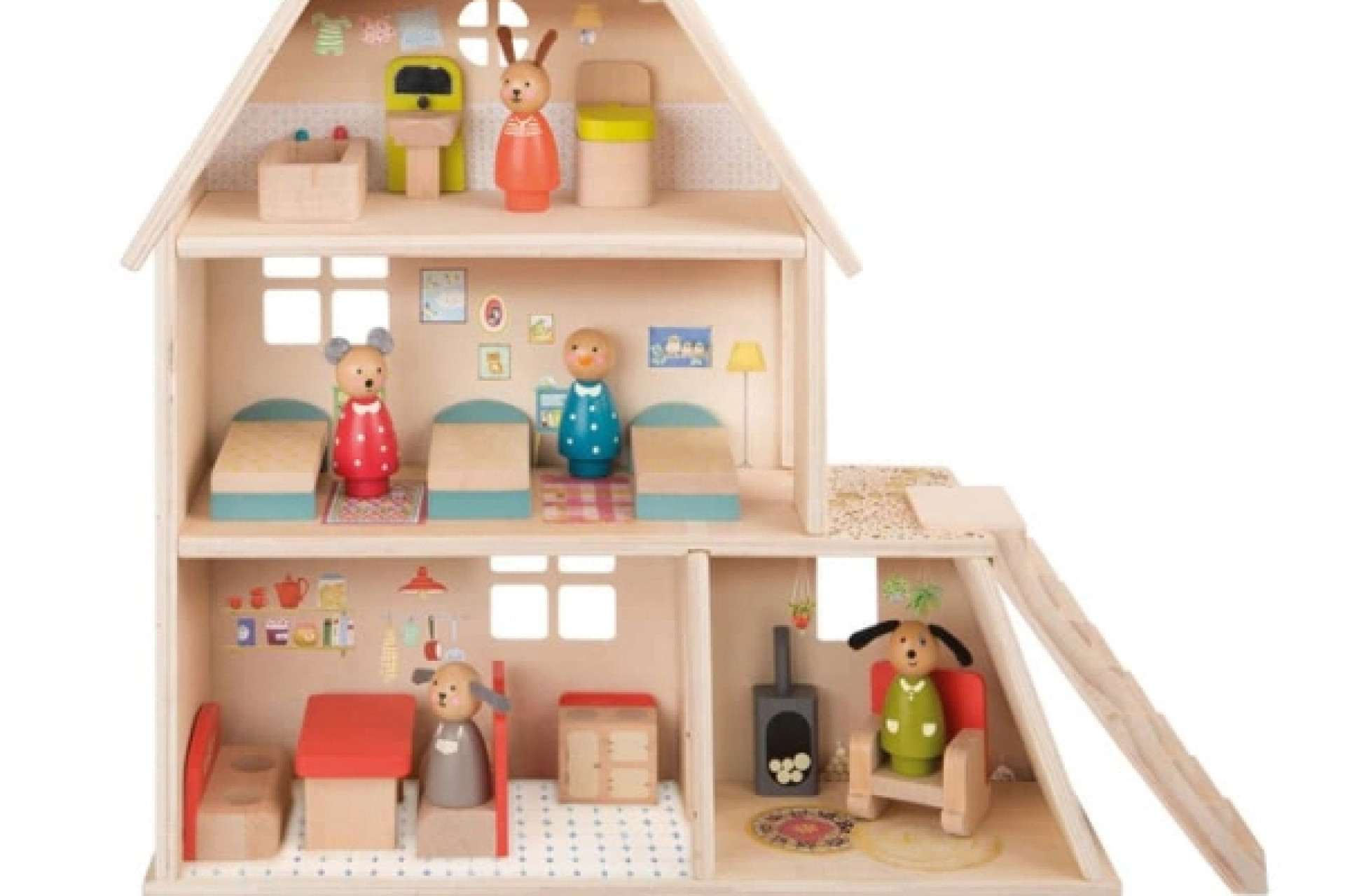 Acheter Maison de poupée avec mobilier La Grande Famille Moulin Roty