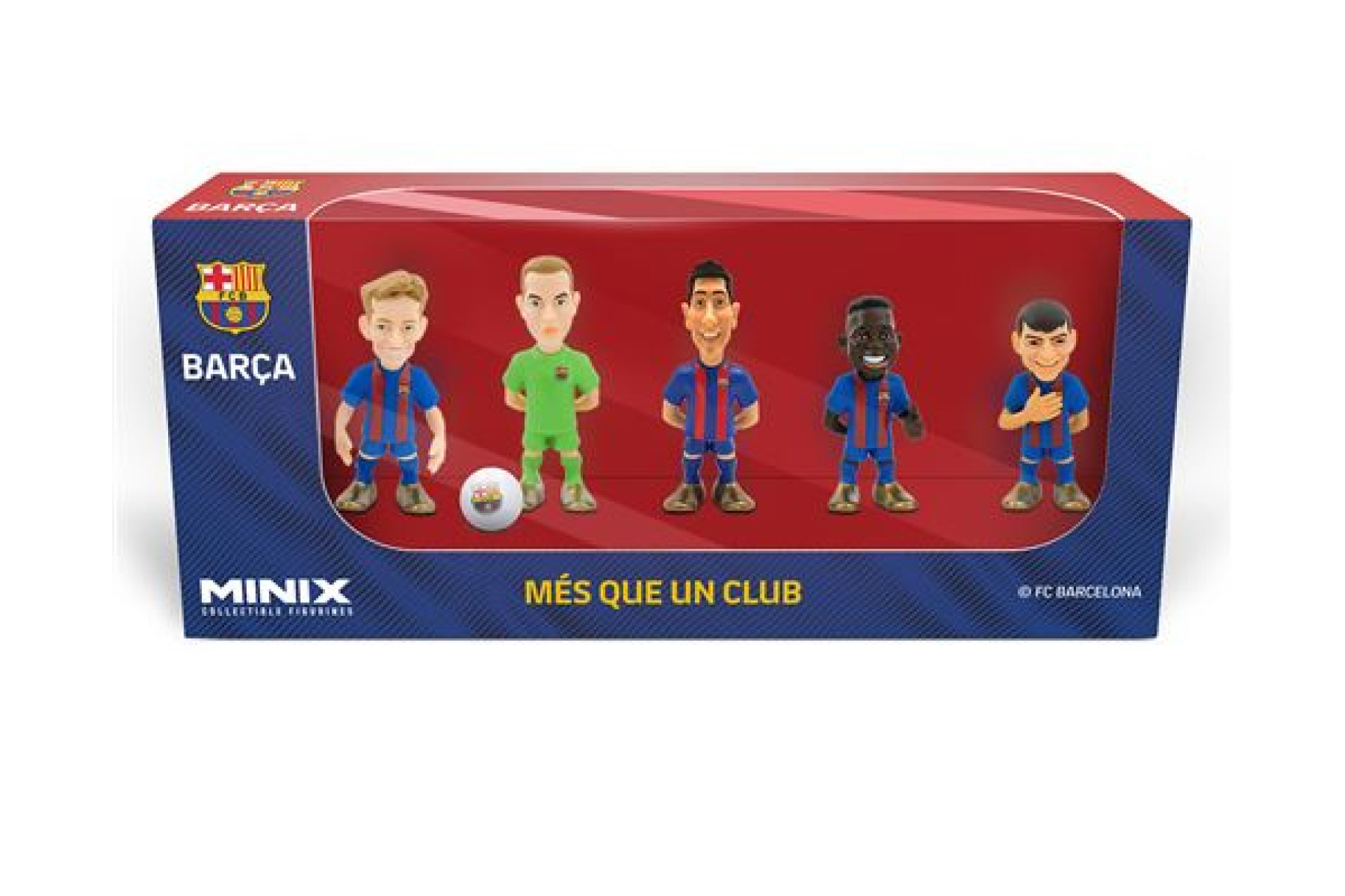 Acheter Pack de 5 Figurines Minix Football Stars FC Barcelone De Jong Ter Stegen Ansu Fati Lewandowski Pedri
