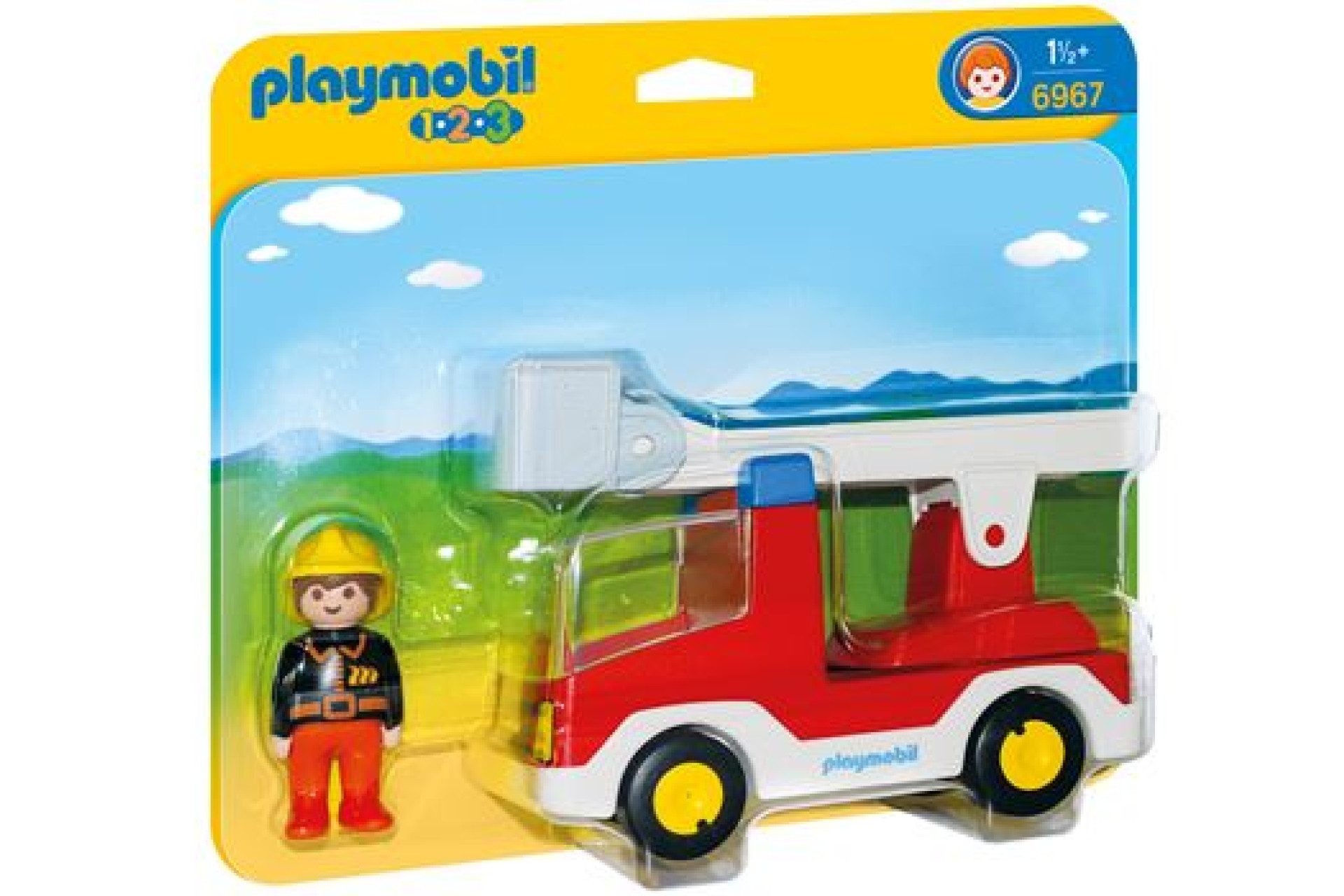 Acheter Playmobil 1.2.3 6967 Camion de pompier avec échelle pivotante