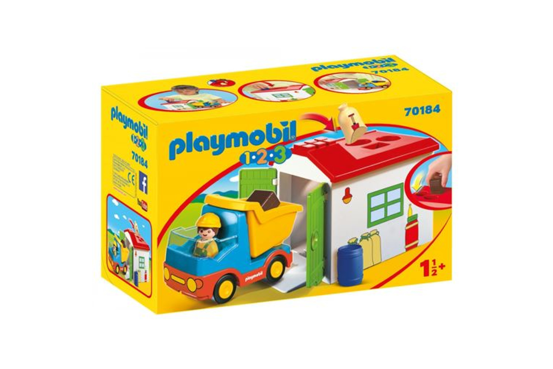 Acheter Playmobil 1.2.3 70184 Ouvrier avec camion et garage