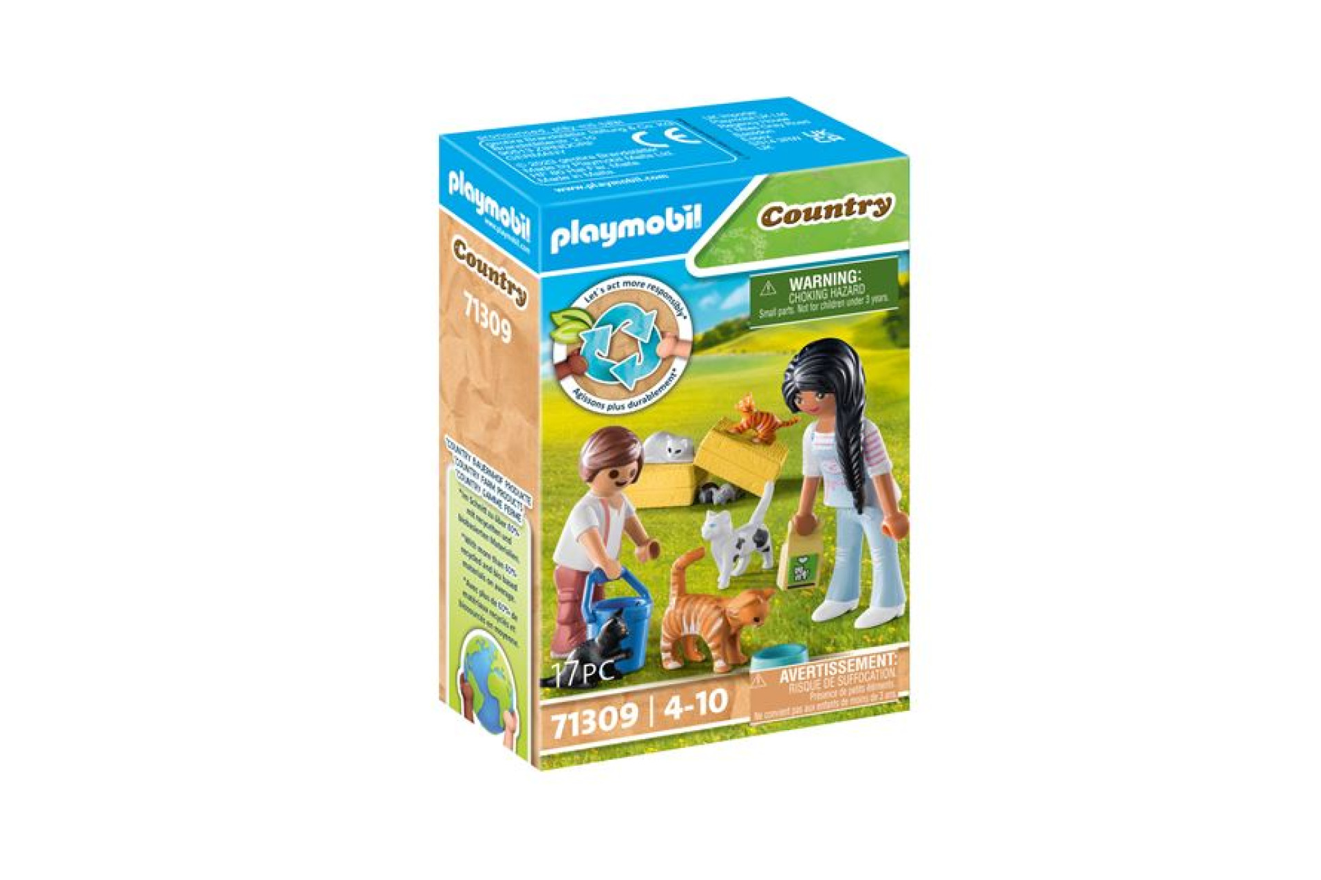 Acheter Playmobil Country 71309 Famille de chats avec femme et enfant