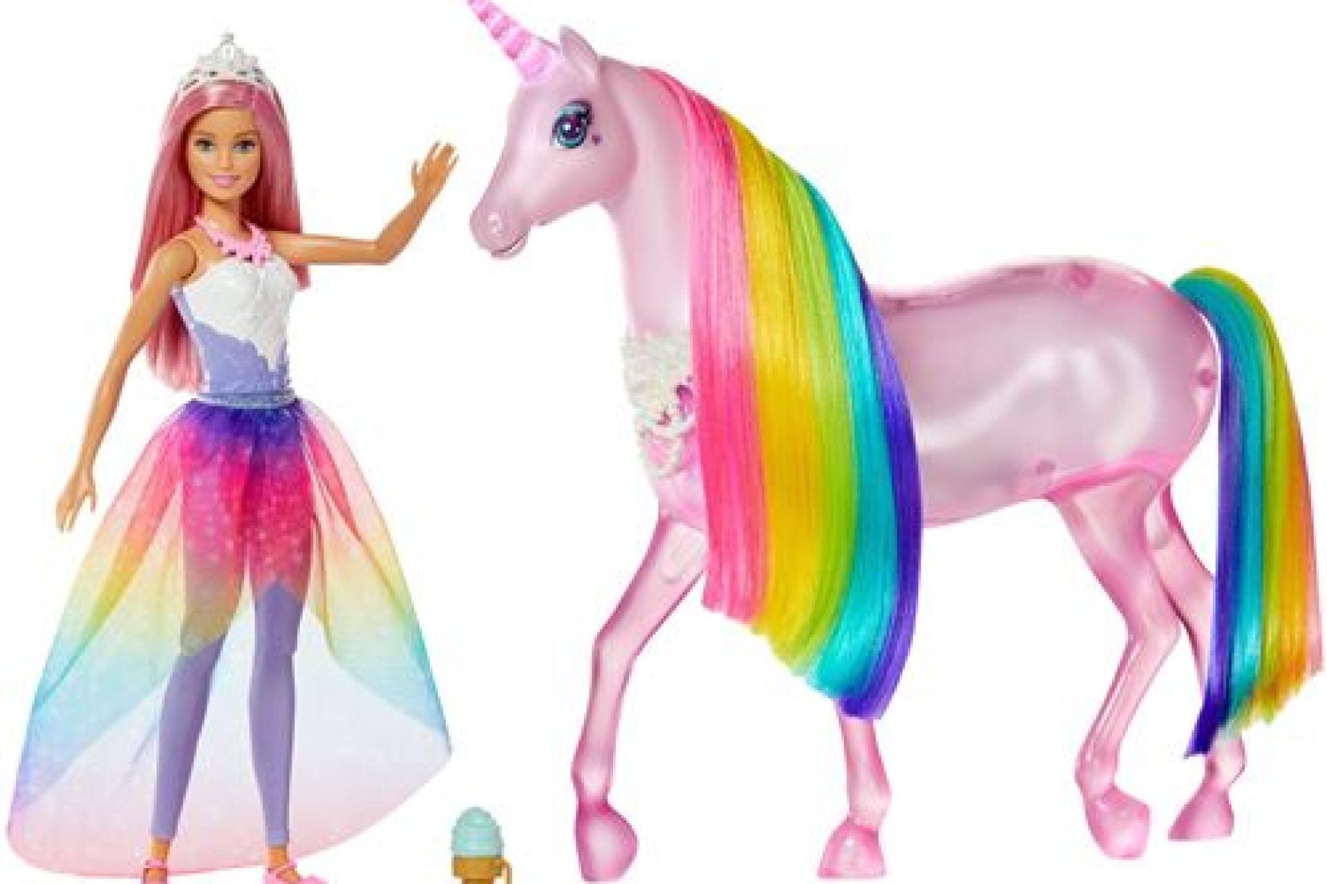 Acheter Playset Poupée Barbie Dreamtopia et Licorne Rose Lumières Magiques
