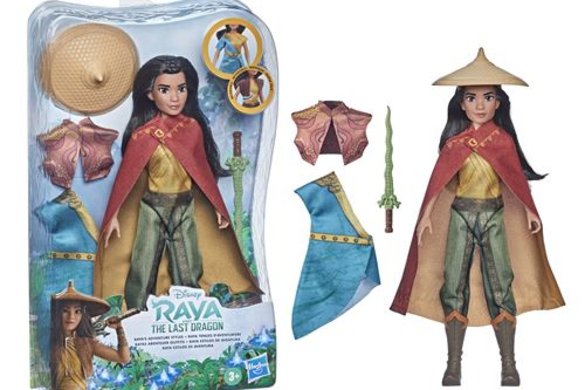 Acheter Poupée Disney Princesses Raya avec ses tenues d'aventurières