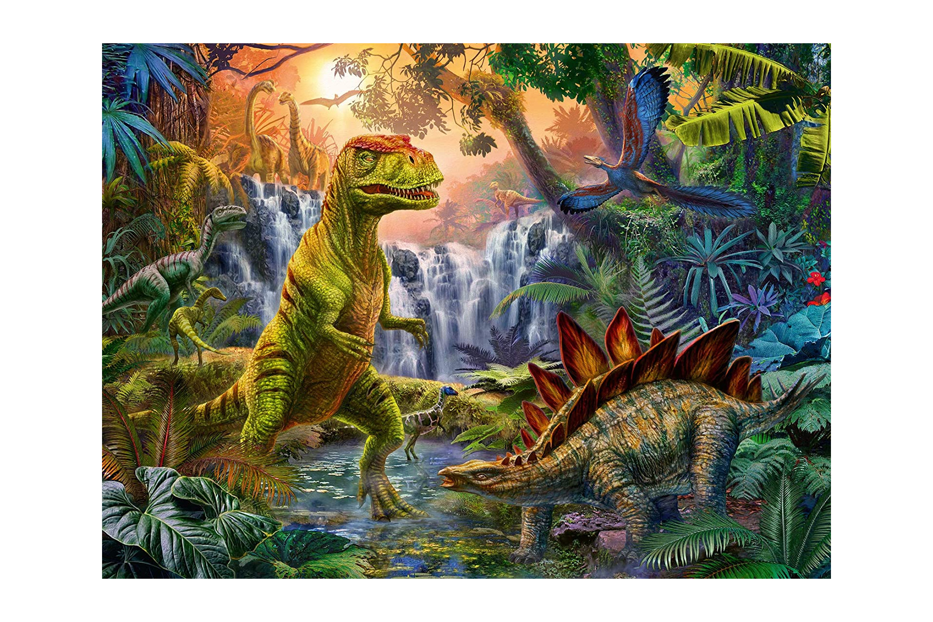 Acheter Puzzle 100 Pièces Xxl - L'oasis Des Dinosaures