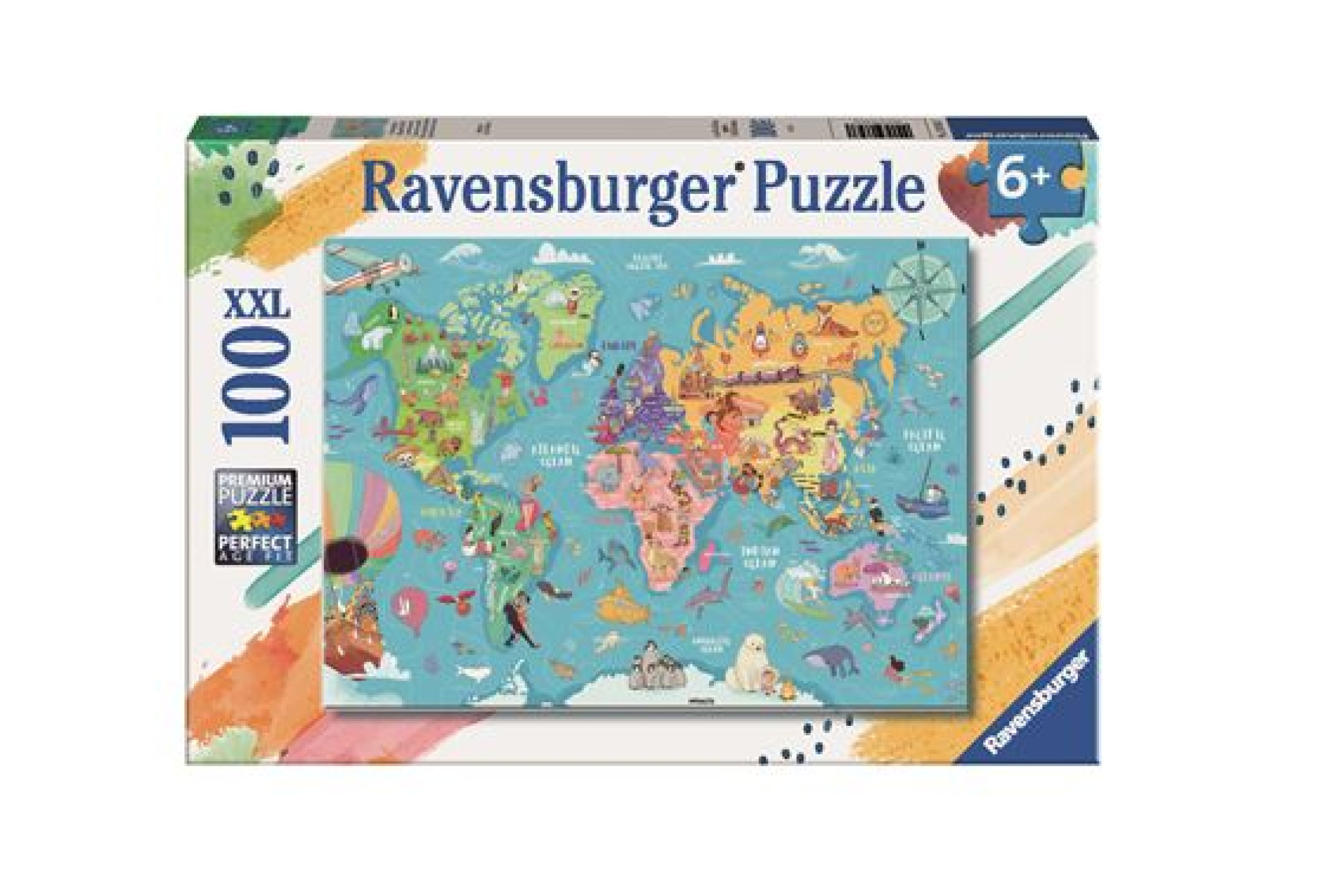 Acheter Puzzle Ravensburger XXL La carte du monde 100 pièces