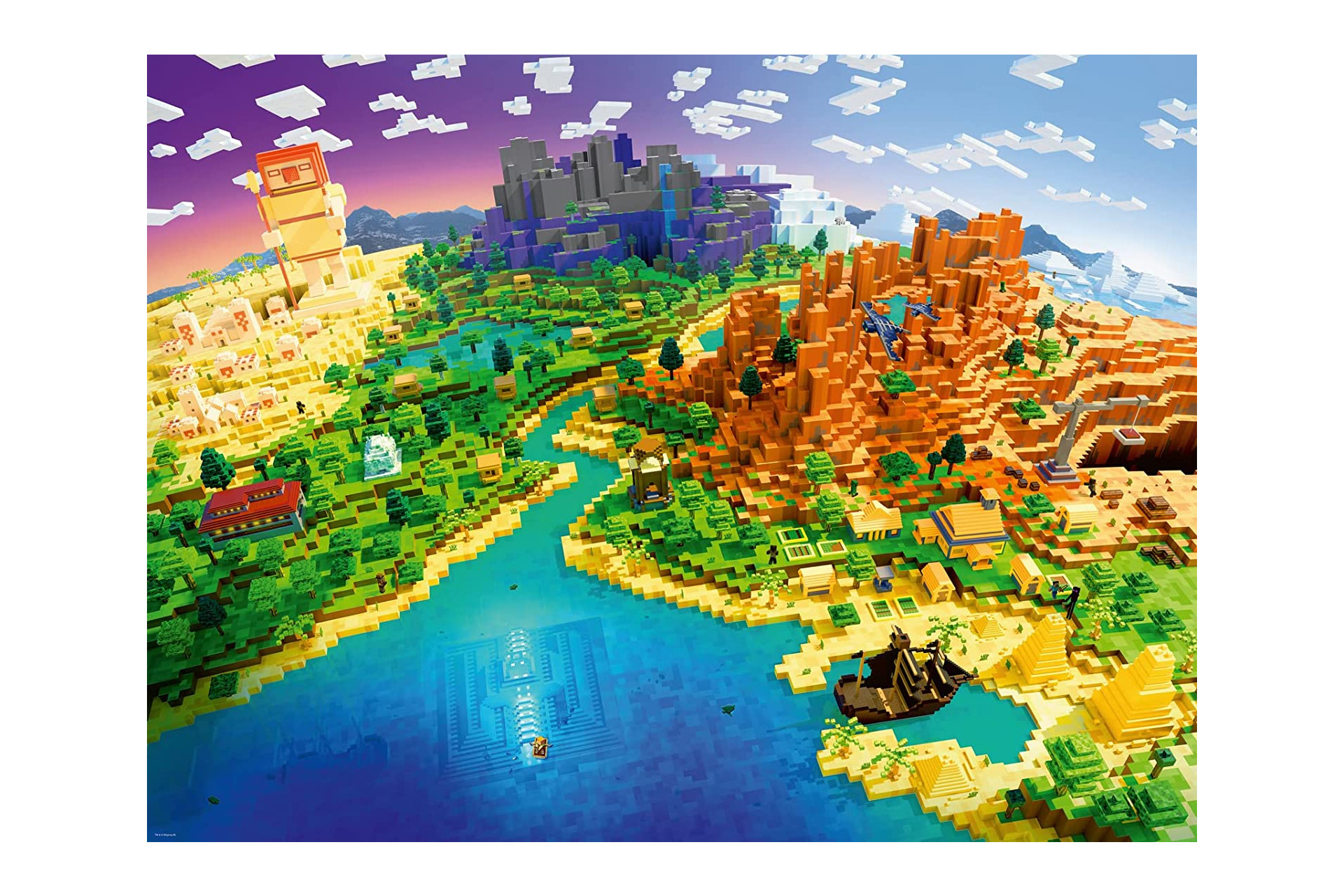Acheter Puzzle 1500 Pièces - Le Monde De Minecraft