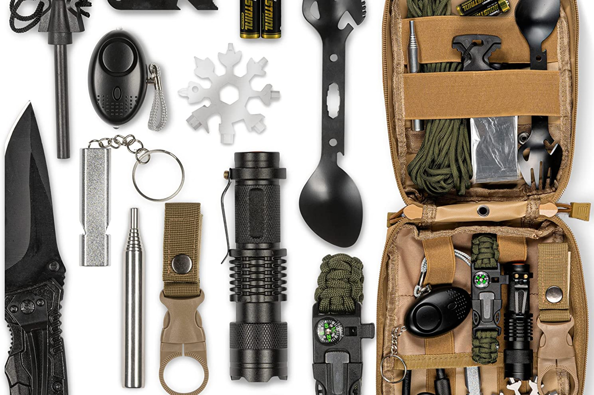 Acheter TINALAND® Kit de Survie Militaire Complet 18-en-1