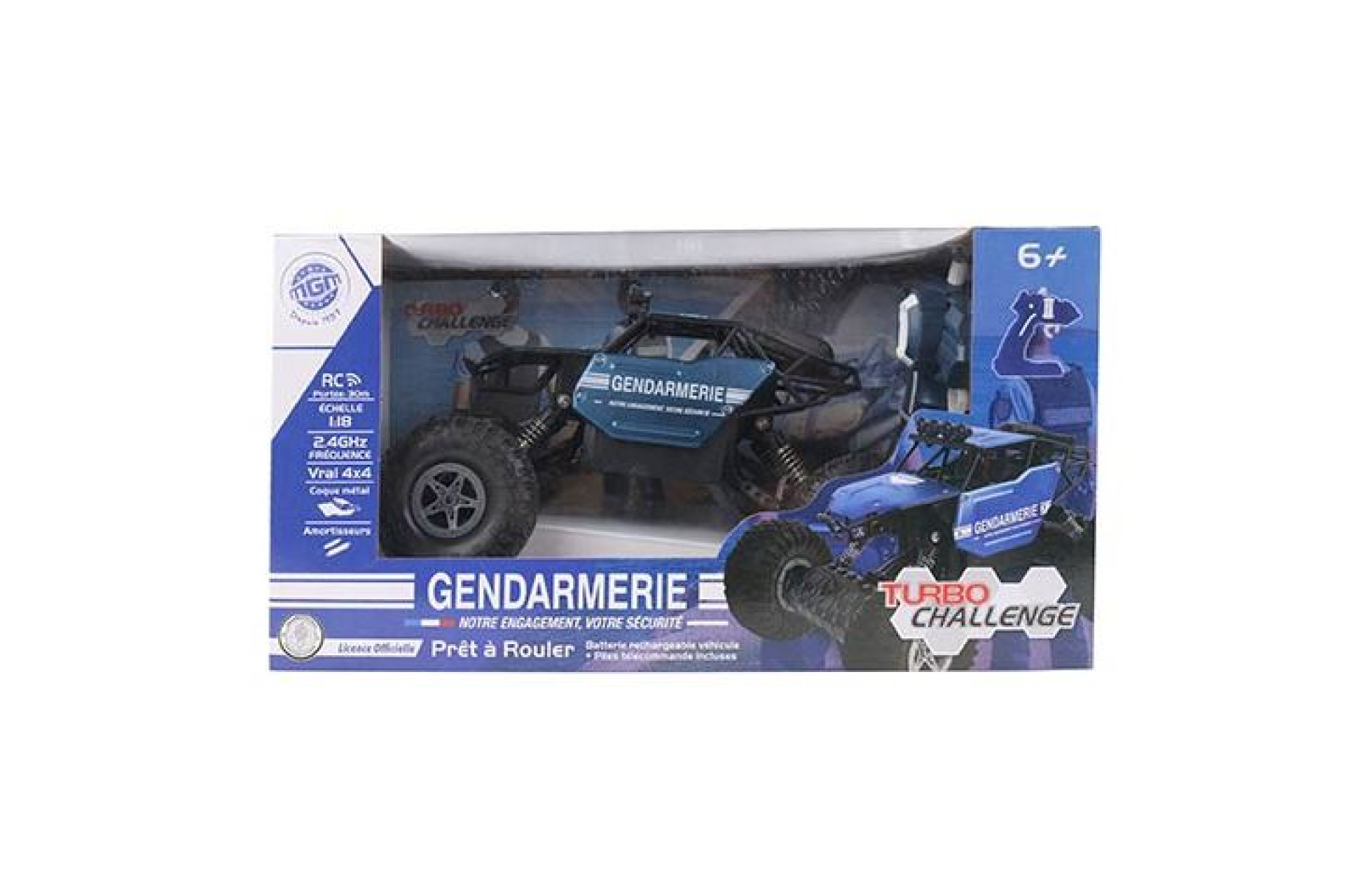 Acheter Voiture télécommandée Turbo Challenge Buggy Gendarmerie 1/18