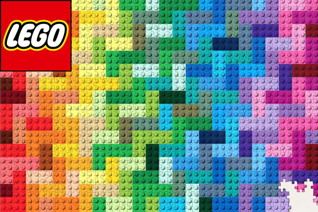 Puzzle lego rainbow bricks 1000 pièces